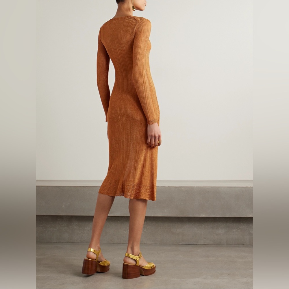 NWT $690 Ulla Johnson Simone Long Sleeve Rib Sweater Dress - Picture 2 of 7
